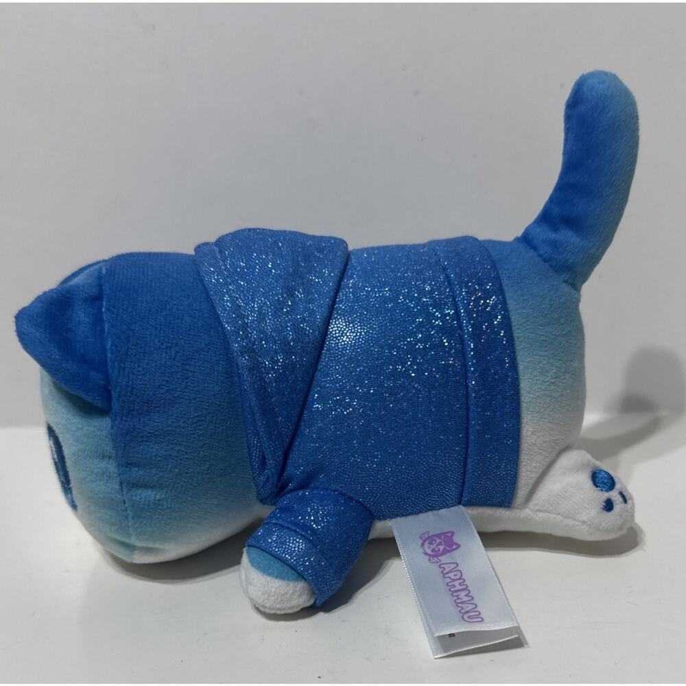 2024 Bonkers Aphmau MeeMeows Glitter Edition Blue Pierce Cat‎ Mystery 6” Plush